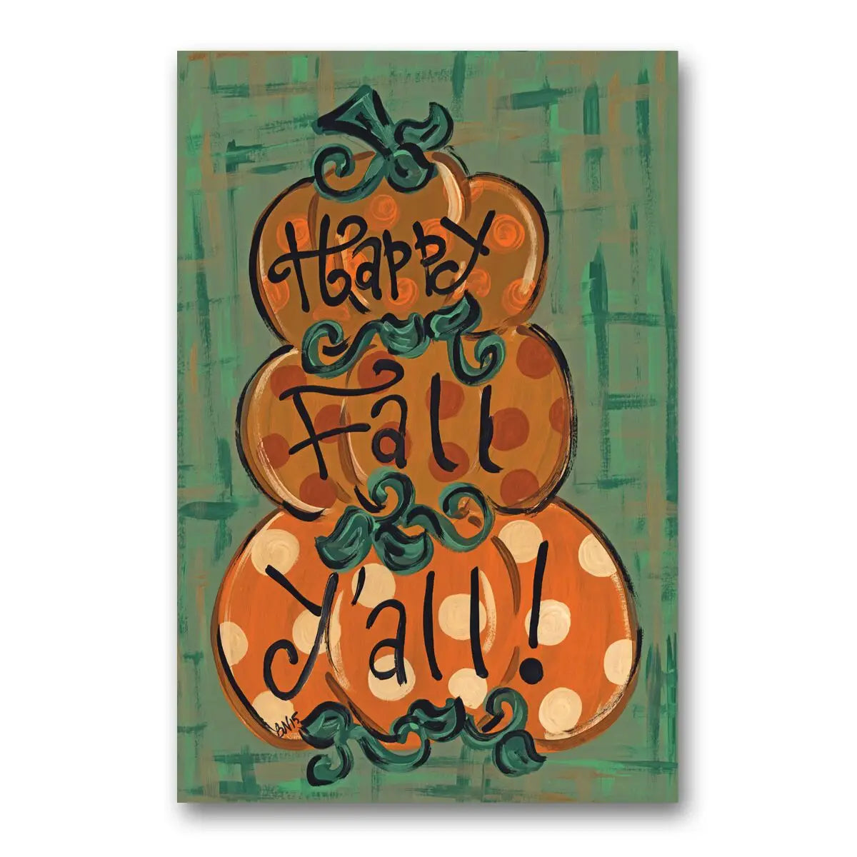 3 Pumpkins Happy Fall Garden Flag