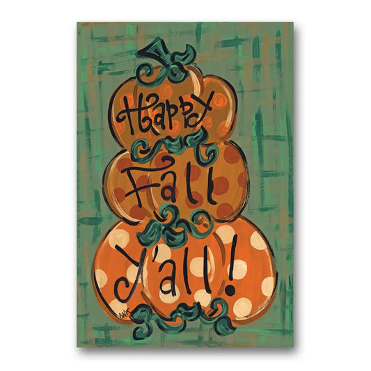 3 Pumpkins Happy Fall Garden Flag