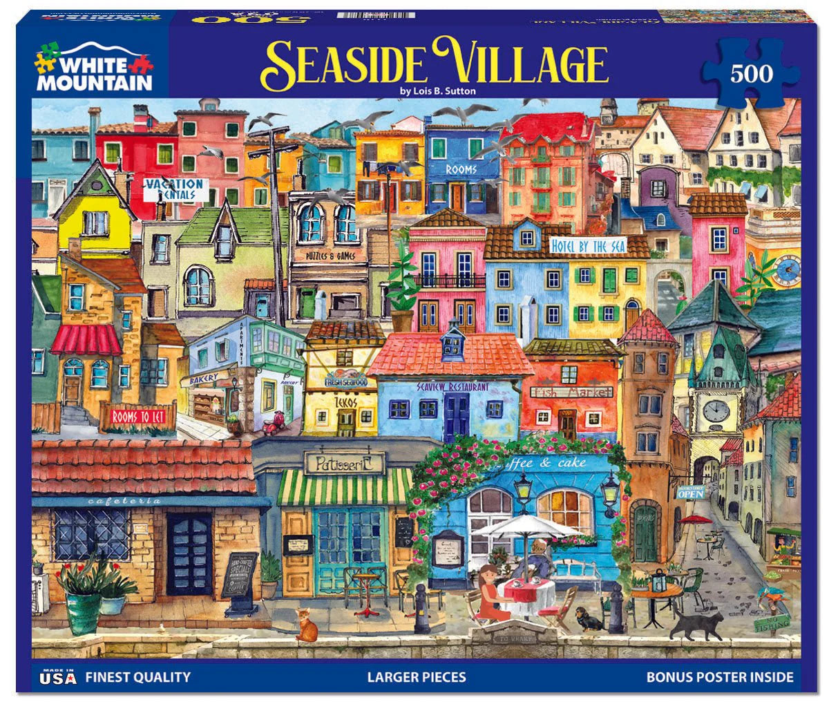 Seaside Village 500 Piece Jigsaw Puzzle