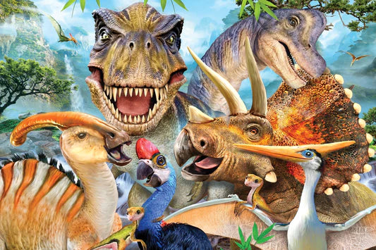 Dinosaur Selfie Puzzle 12X9