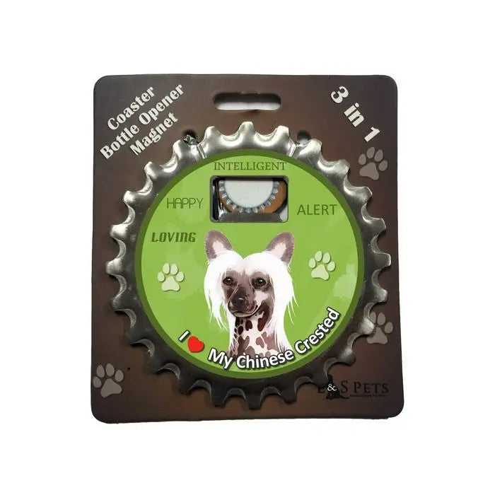 Chinese Crested | 3 in 1 Magnetic Coaster