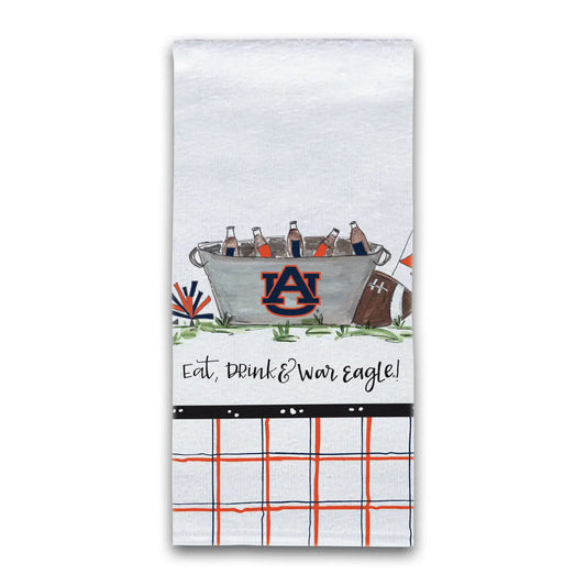 Eat, Drink, War Eagle Tea Towel