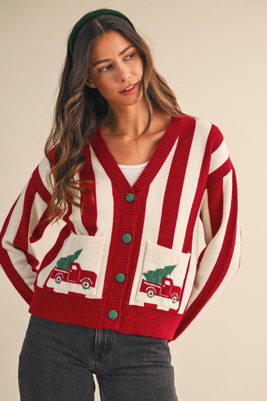 Christmas Truck Cardigan