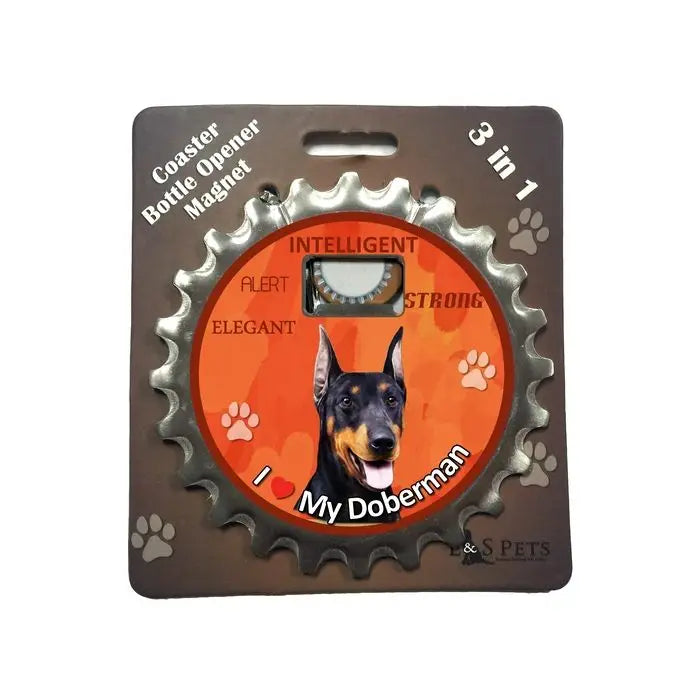 Doberman |  3 in 1 Magnetic Coaster