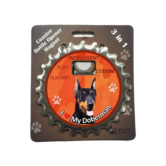 Doberman |  3 in 1 Magnetic Coaster