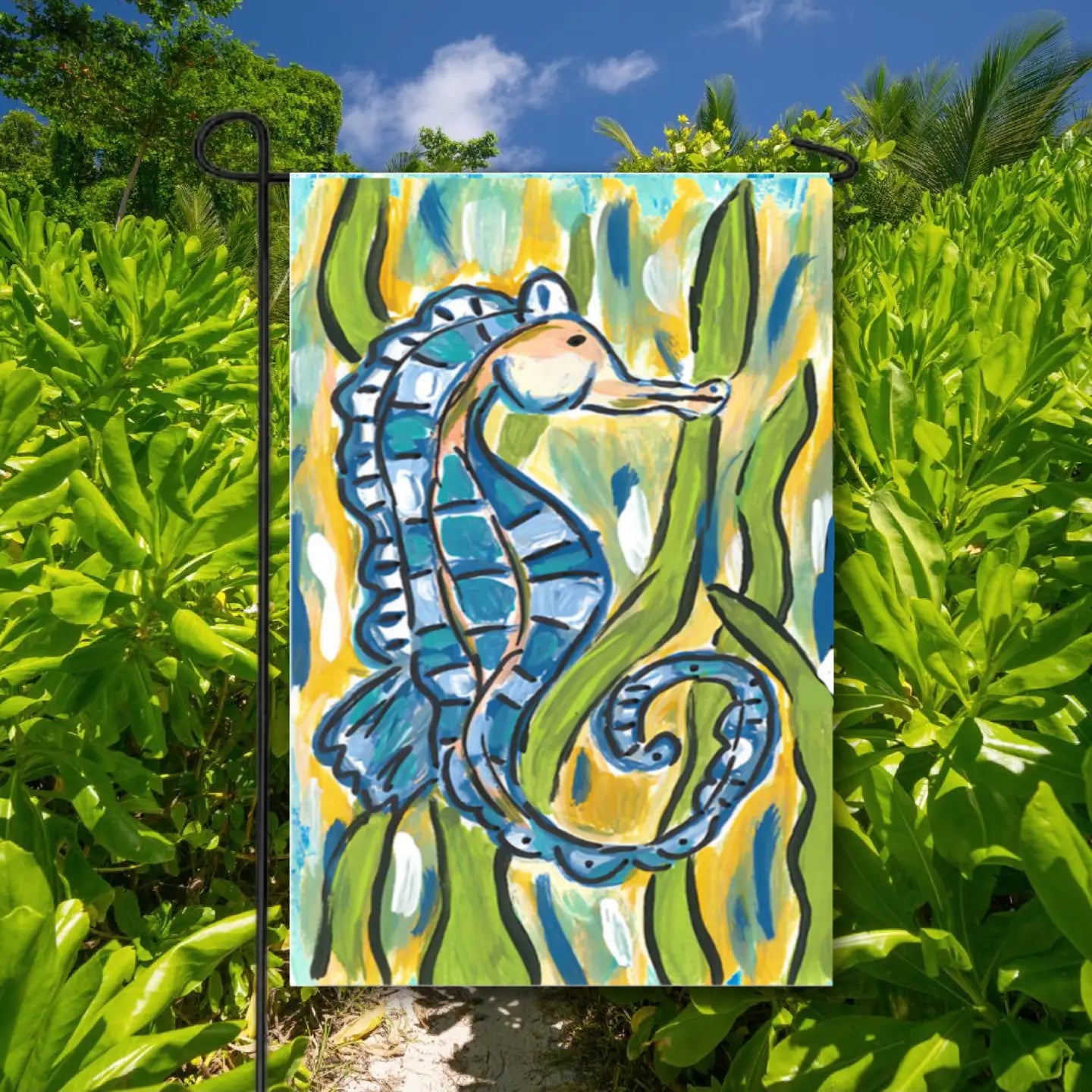 Sea Horse Garden Flag