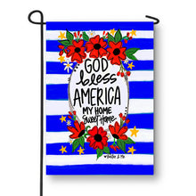 Load image into Gallery viewer, God Bless America My Home Garden Flag
