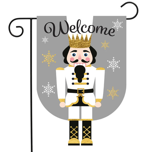 Welcome Nutcracker Garden Flag