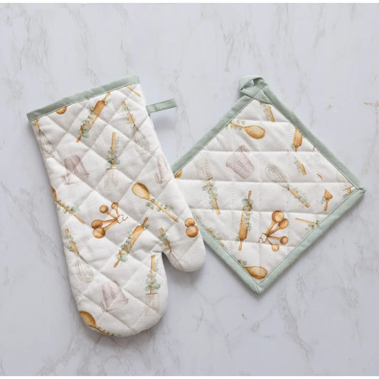 Baking Utensils Oven Mitt & Pot Holder Set