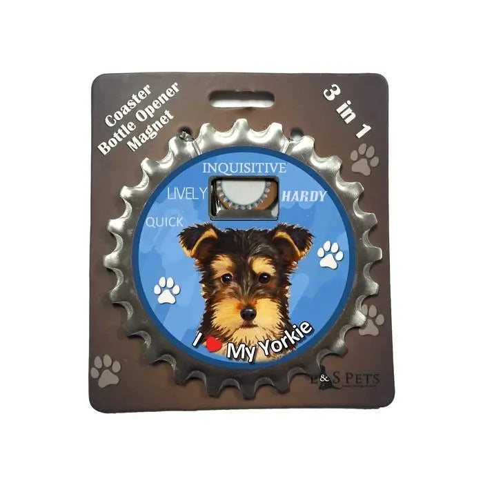 Yorkie Puppy | 3 in 1 Magnetic Coaster