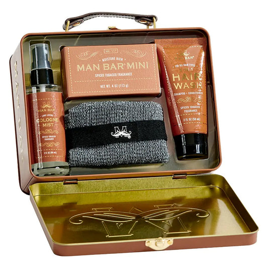 Man Bar Travel Tin Set | Spiced Tobacco