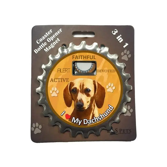 Red Dachshund |  3 in 1 Magnetic Coaster