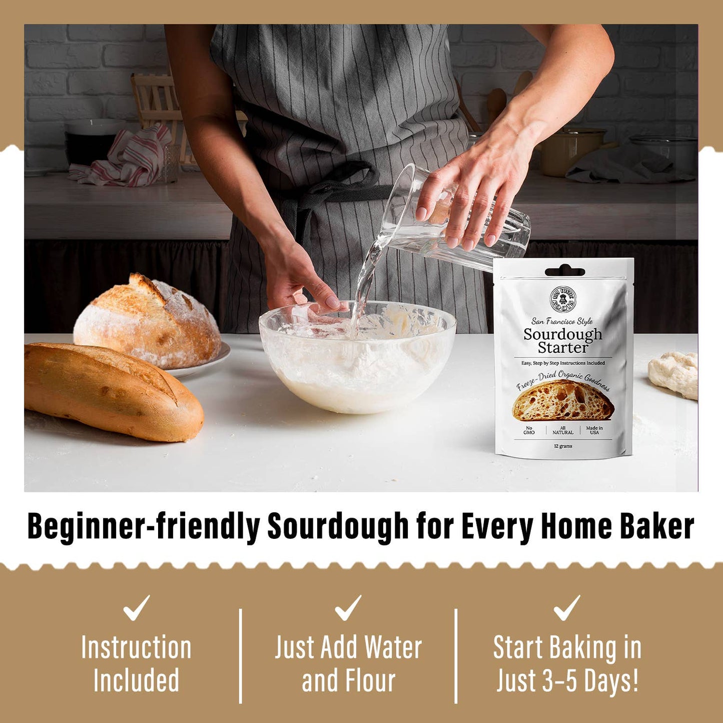 Organic Non-GMO, Freeze Dried, Sourdough Starter
