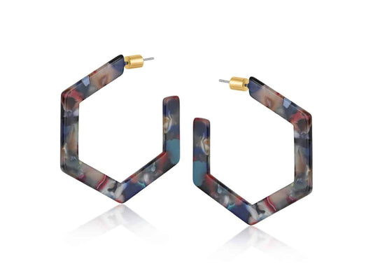 Camille Hexagon Earrings