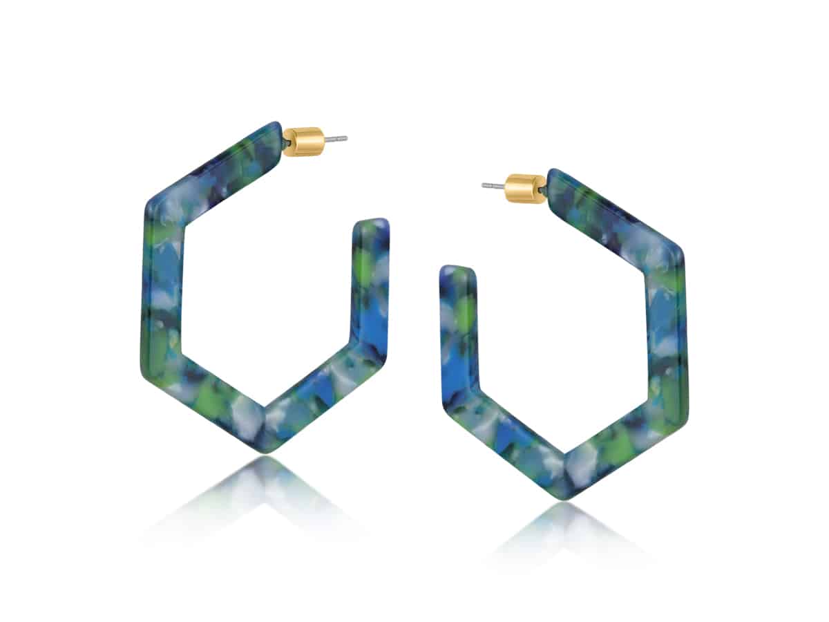 Camille Hexagon Earrings