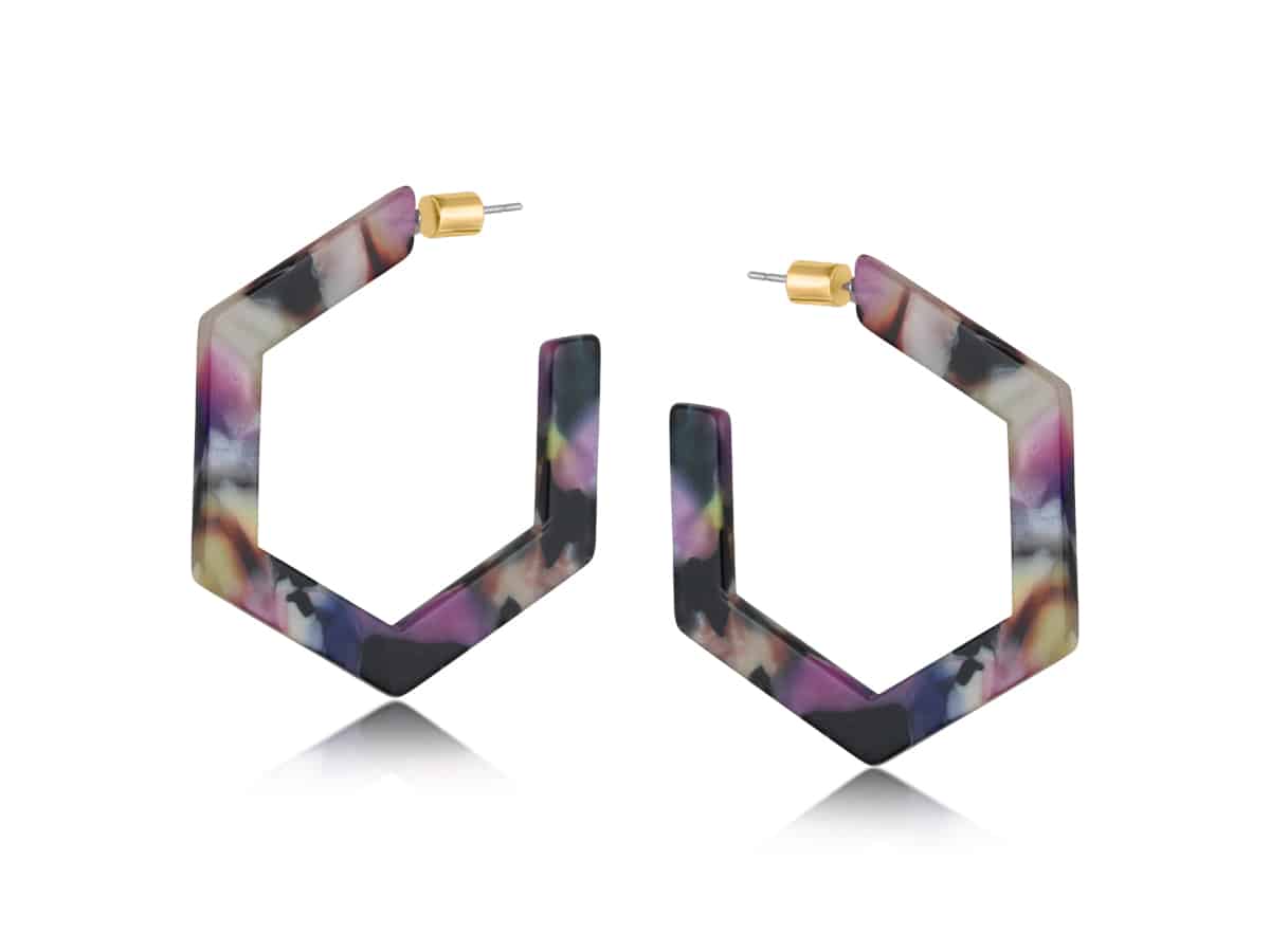 Camille Hexagon Earrings