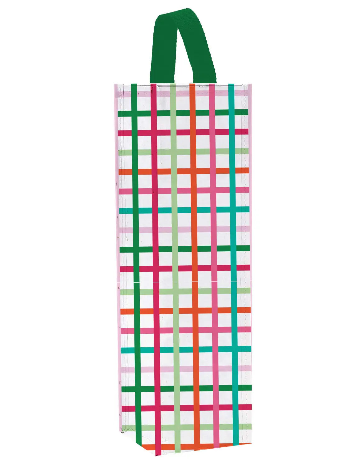 Festive Plaid Wine Bag