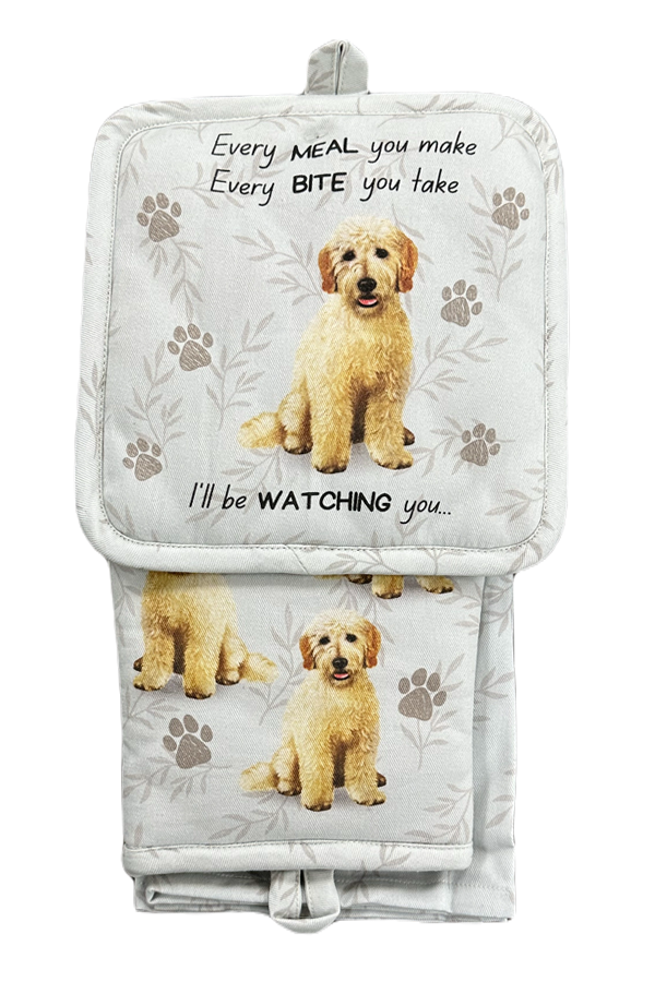 Goldendoodle Oven Mitt Set