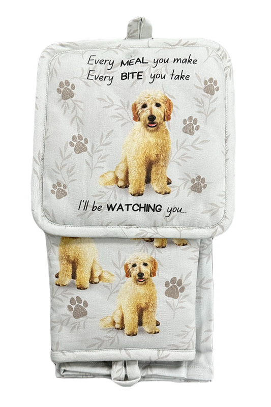 Goldendoodle Oven Mitt Set