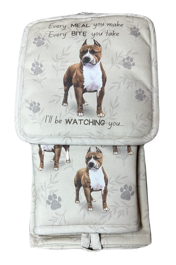 Pit Bull Oven Mitt Set