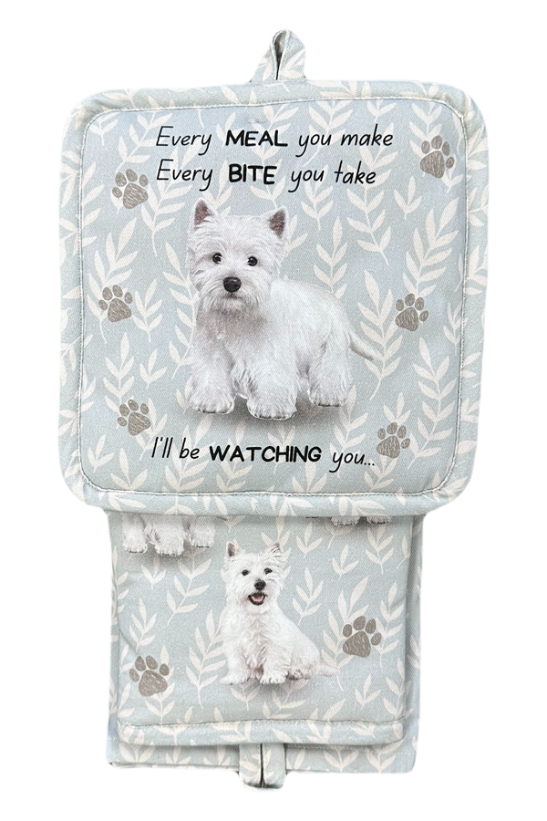 Westie Oven Mitt Set