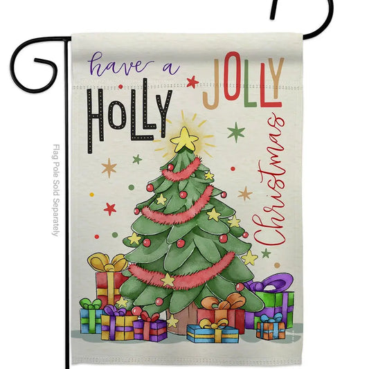 A Holly Jolly Christmas Garden Flag
