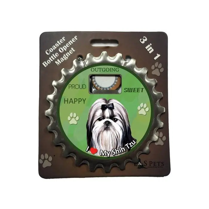 Black & White Shih Tzu | 3 in 1 Magnetic Coaster