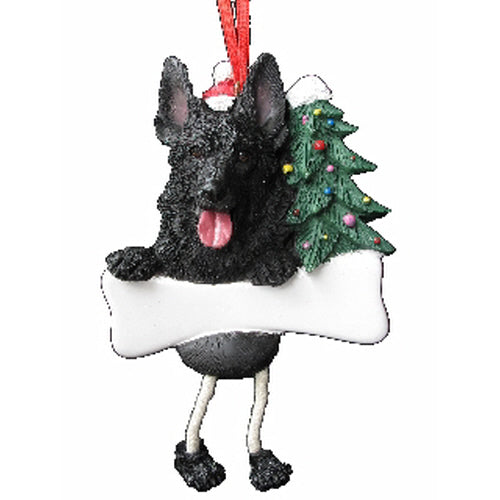 Black German Shepherd | Ornament