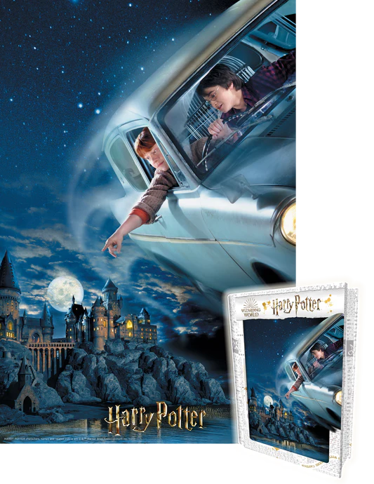 Harry Potter & Ron Flying Over Hogwarts Puzzle