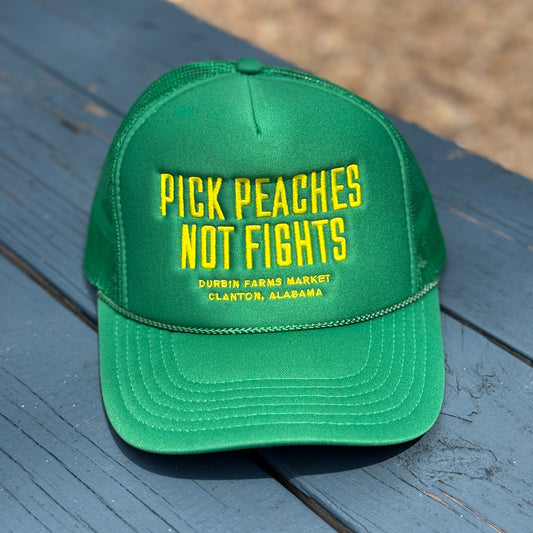 Green & Yellow Pick Peaches Not Fights Hat