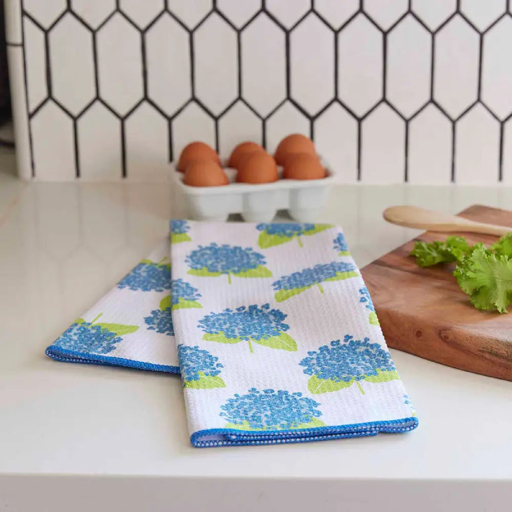 Blue Hydrangea Tea Towel