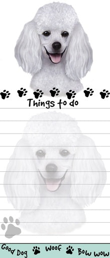 White Poodle | Magnetic Notepad