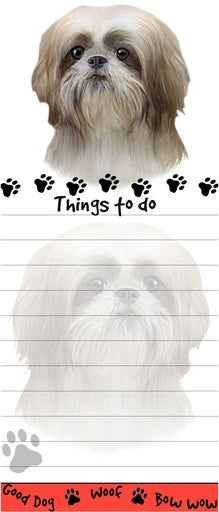 Tan & White Shih Tzu Puppy | Magnetic Notepad