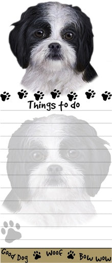 Black & White Shih Tzu Puppy | Magnetic Notepad