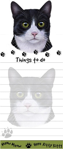 Black & White Cat| Magnetic Notepad