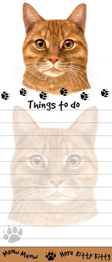 Orange Tabby | Magnetic Notepad