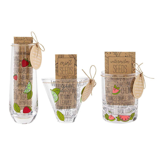 Recipe Seed Glass Set