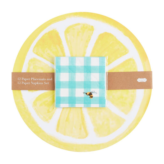 Lemon Placemat & Napkin Set