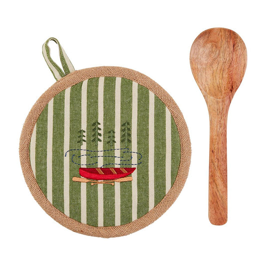 Canoe Pot Holder & Spoon Set