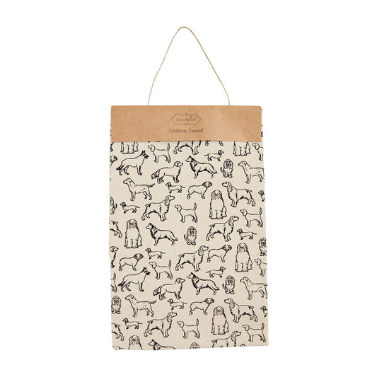 Patterend Dog Print Towel