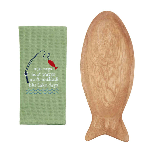 Sunrays Fish Board & Towel Set