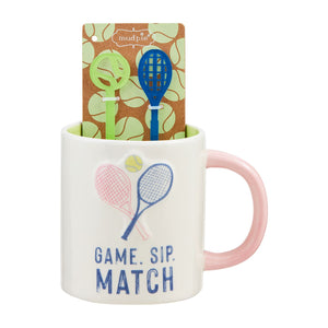 Game Sip Match Tennis Mug & Stirrer Set