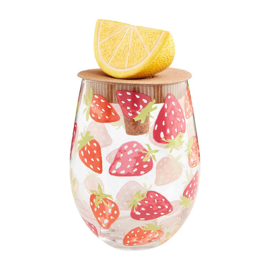 Strawberry Wine Glass Set