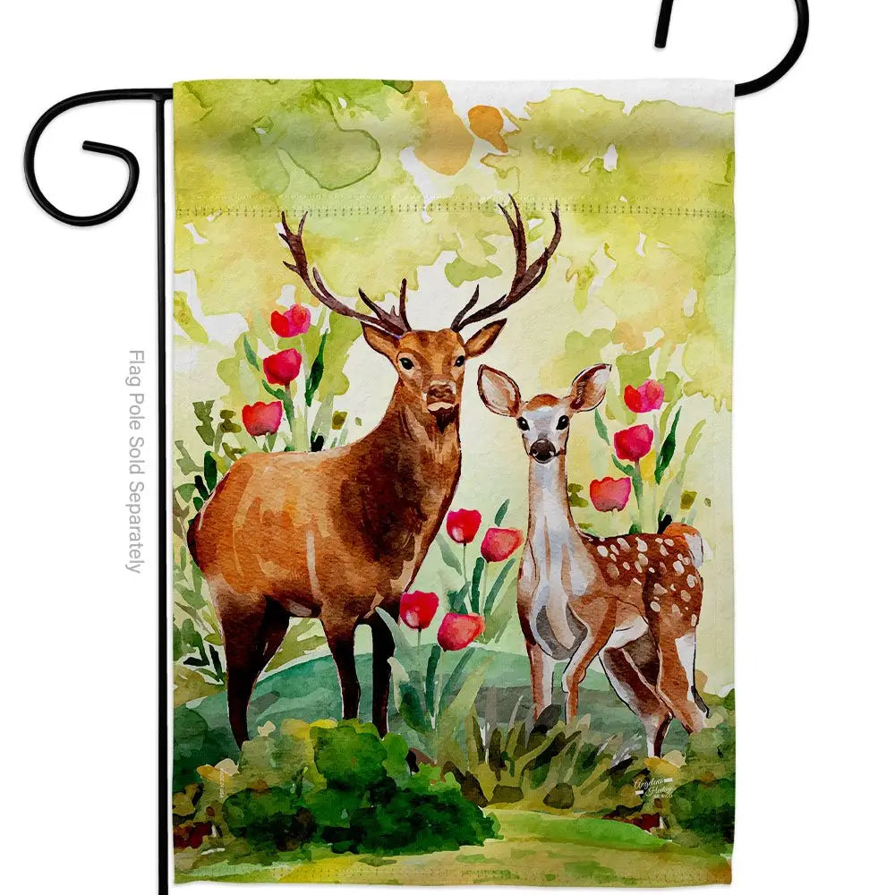 Woodland Deer Garden Flag