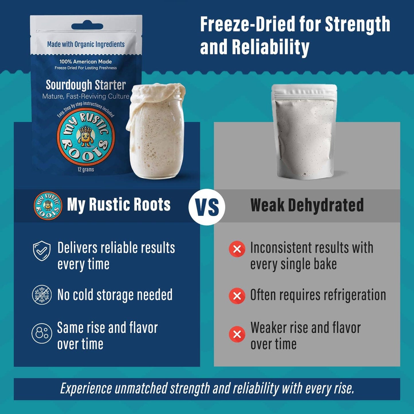 Organic, Non GMO Mature Sourdough Starter 12 grams