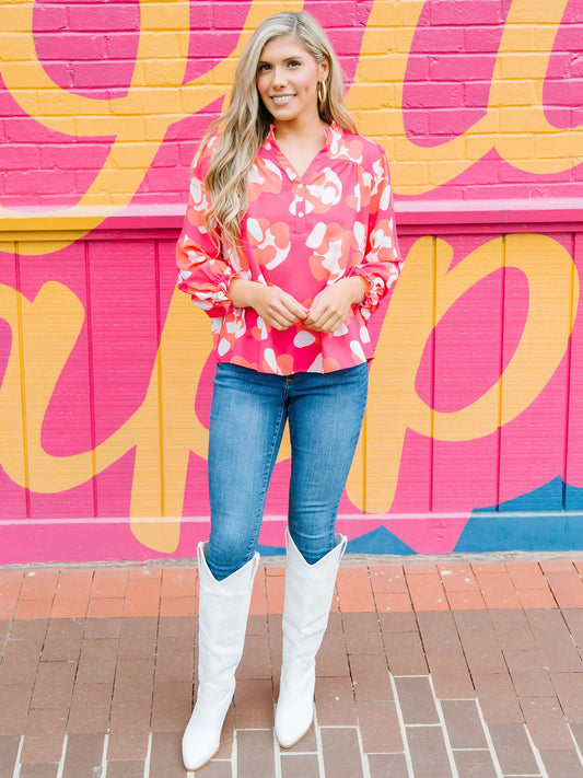 Gianna Top | Spot On Pink