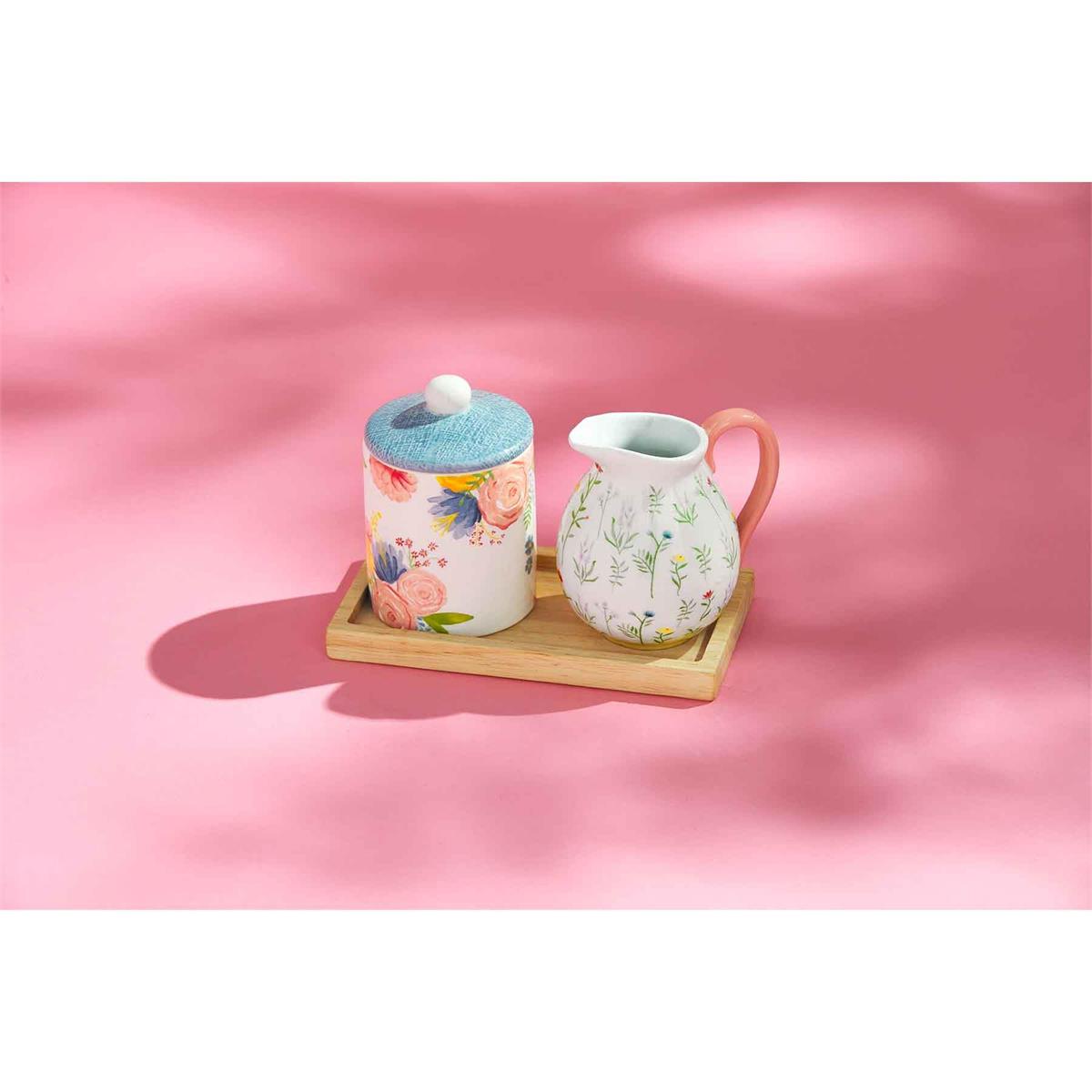 Floral Cream & Sugar Set