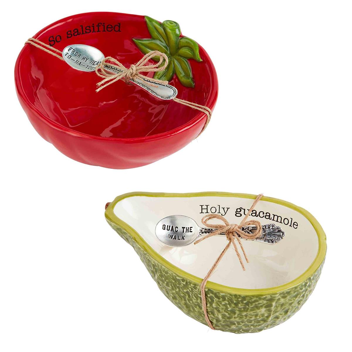 Tomato & Avocado Shaped Dip Bowl Set