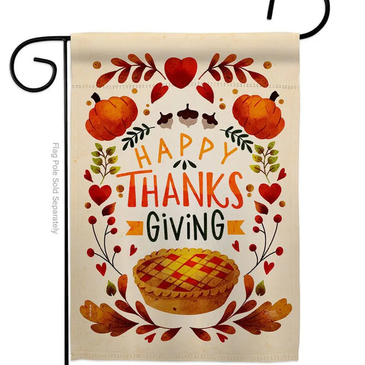 Happy Thanksgiving Garden Flag