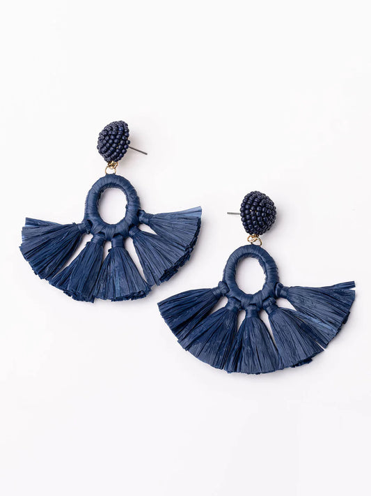 Alexa Navy Earrings